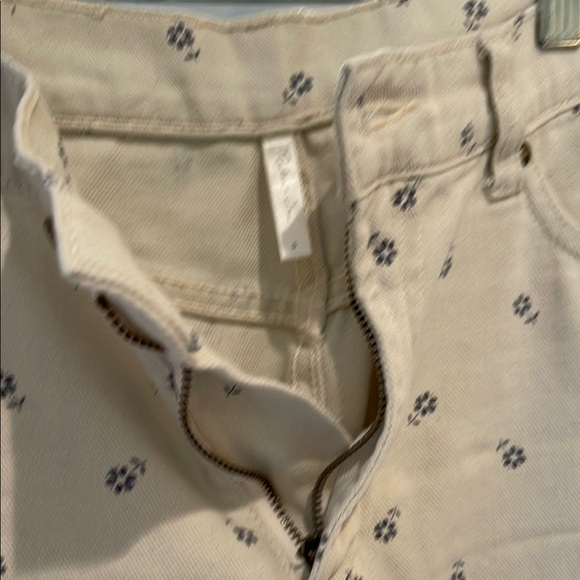 Cream Patterned Jeans - Picture 2 of 5